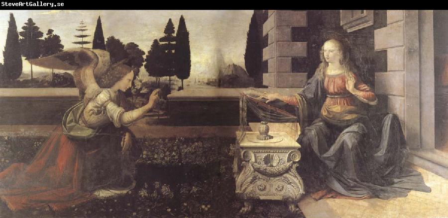 Leonardo  Da Vinci The Annunciation